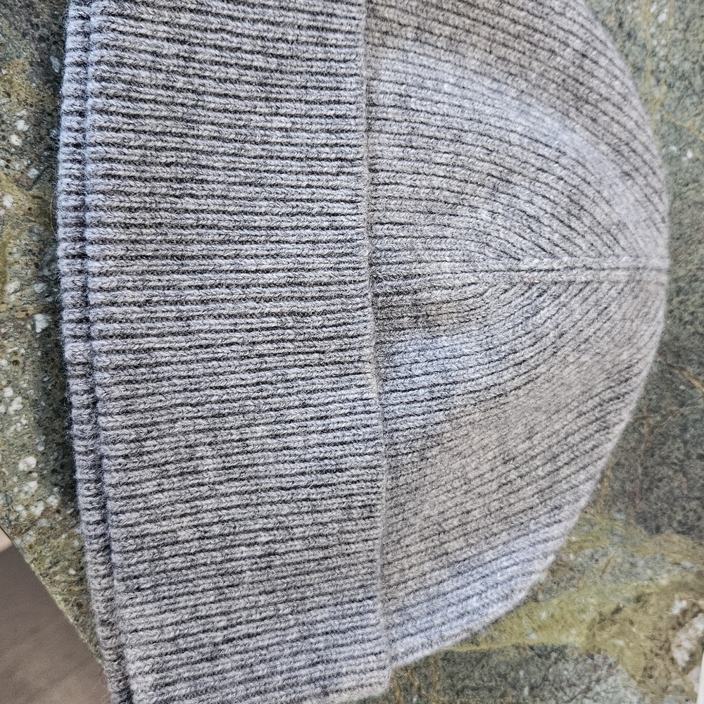 Gray Ribbed Knit Beanie - Picture 2 of 6